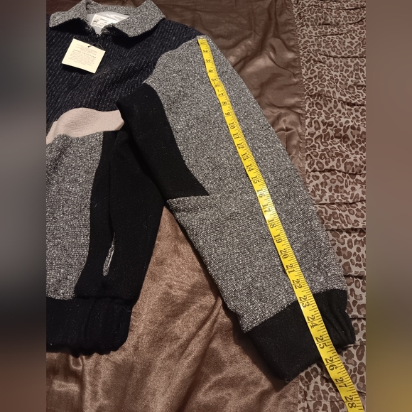 Dolores Unique Fleece Mohair Angora Jacket Black- Gray Sz XL/XXL Unisex - Picture 10 of 12